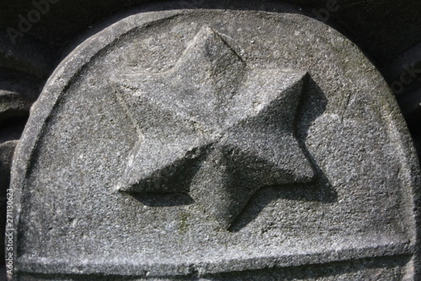 Fototapeta elements of decoration of ancient stone monuments  