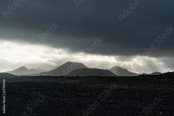 Obraz Volcanos at the sunset