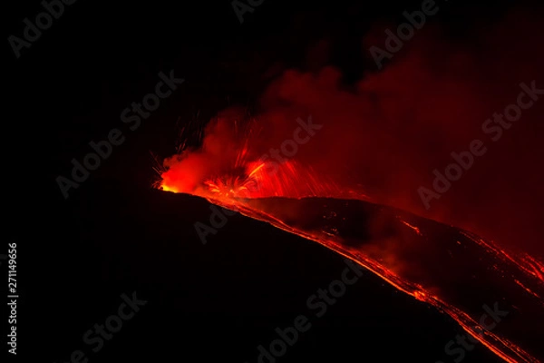 Obraz Very close volcano eruption in Sicily