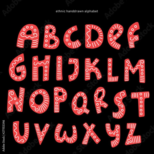 Obraz Vector handwritten alphabet