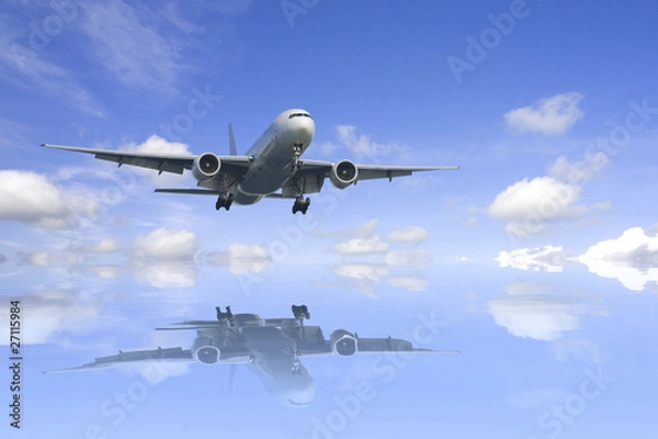 Obraz Airplane reflextion