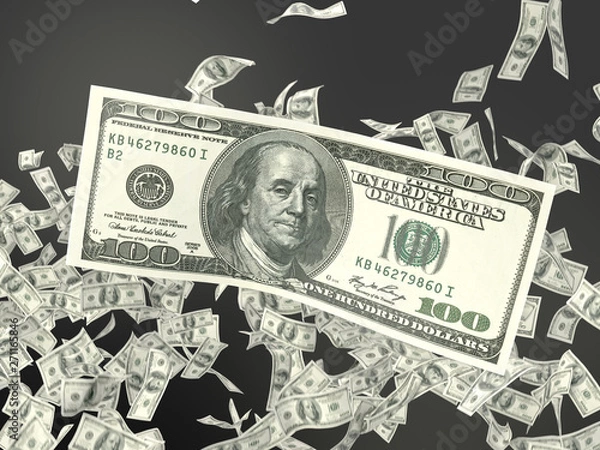 Obraz Raining 100 Dollars