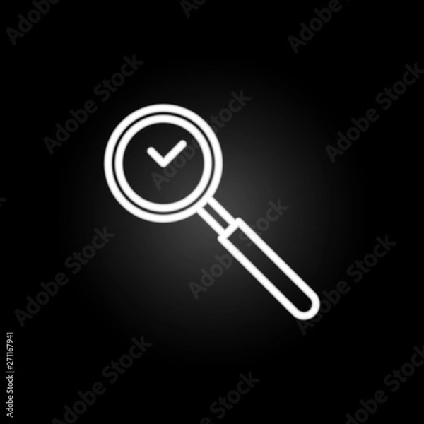 Fototapeta time analysis neon icon. Elements of time set. Simple icon for websites, web design, mobile app, info graphics