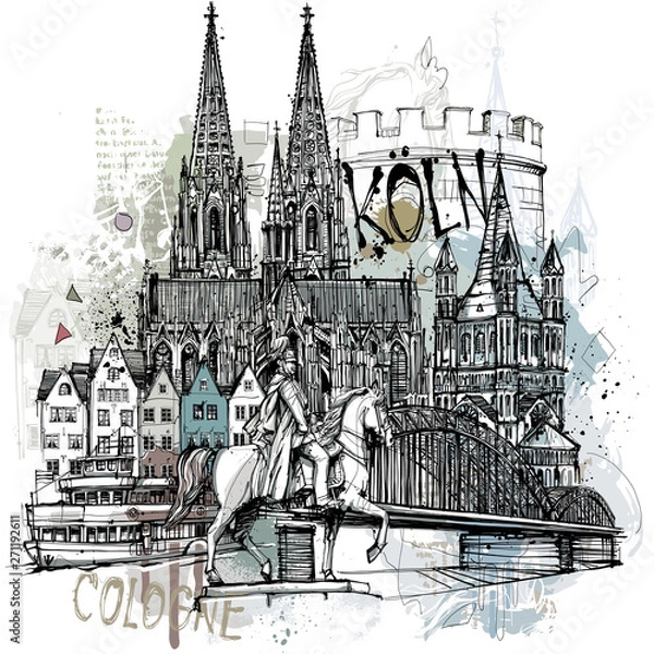 Fototapeta Köln collage