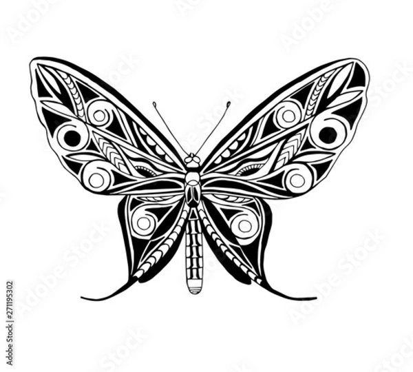 Fototapeta Butterfly graphics, suitable for illustrations, and for further work with her.