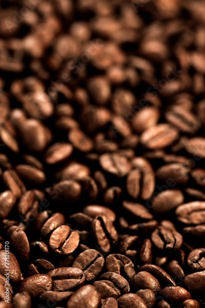 Obraz coffee beans on burlap background