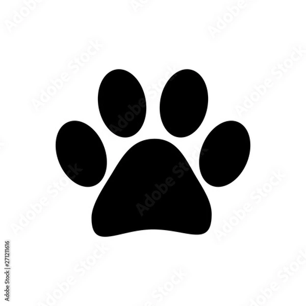 Fototapeta Paw icon vector. Paw Print icon