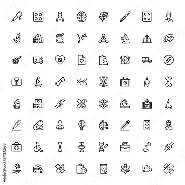 Fototapeta Line icon set