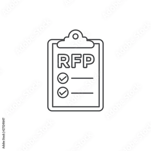 Fototapeta RFP Icon - request for proposal concept or idea