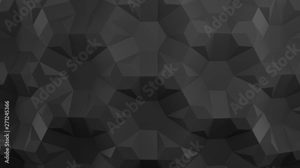 Fototapeta Honeycomb. Black folding paper. Origami tessellations background. 3D illustration