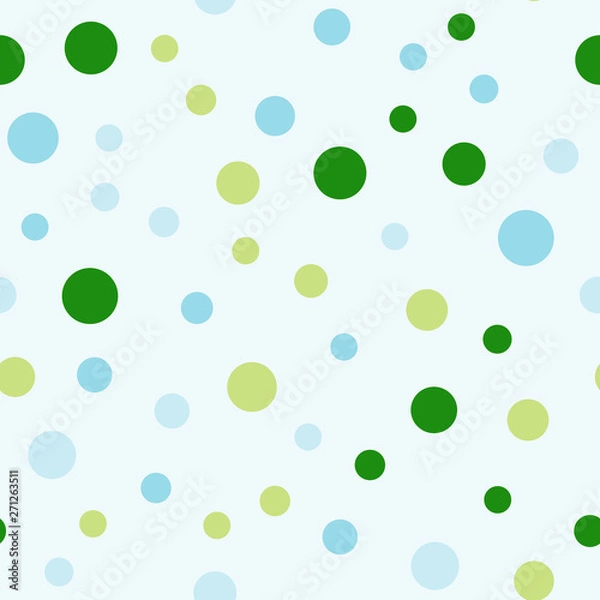Fototapeta Bright memphis style polka dots seamless pattern