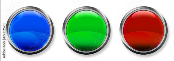 Obraz Blank 3-D RGB Buttons