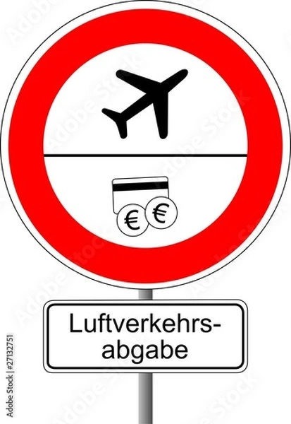 Fototapeta Luftverkehrsabgabe
