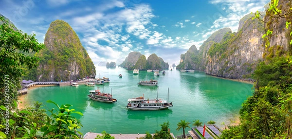 Obraz widok na zatokę Halong