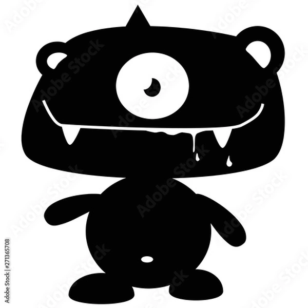 Fototapeta vector illustration of a monstro
