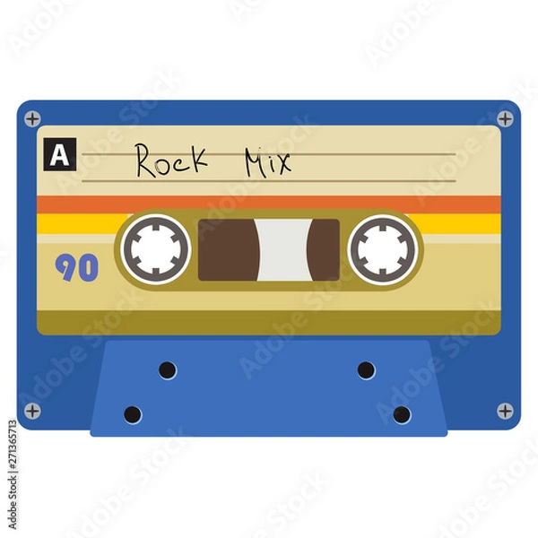 Fototapeta audio cassette isolated on white background