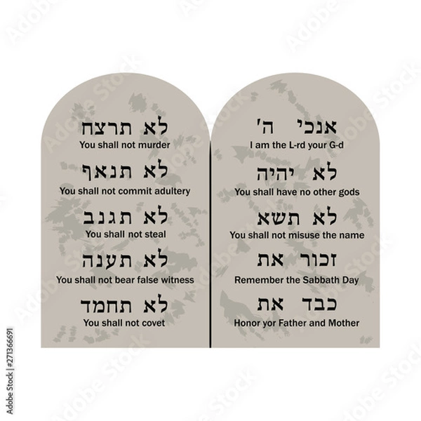 Fototapeta Ten commandments of God 