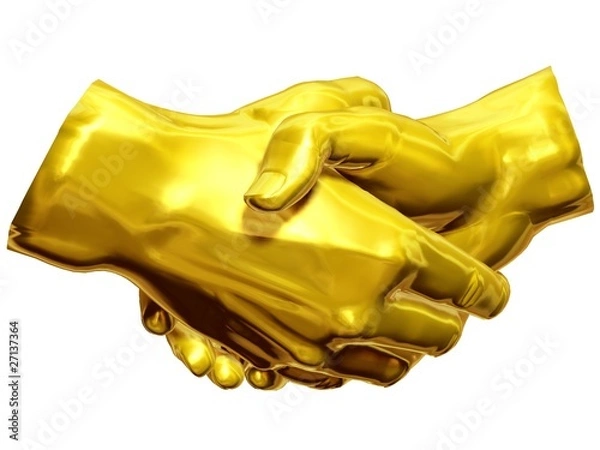 Obraz goldener Handschlag
