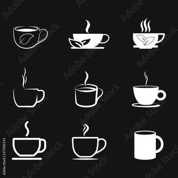 Fototapeta Tea icon vector sign symbol for design