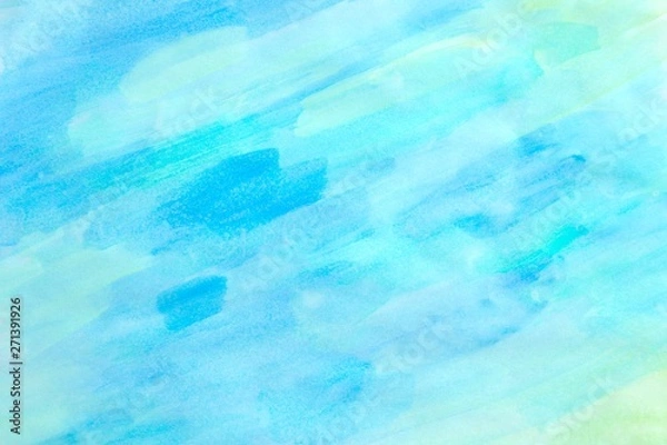 Obraz ブルーの水彩グラデーション