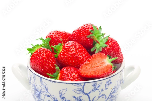Obraz Strawberry isolated on white background. Clipping Path