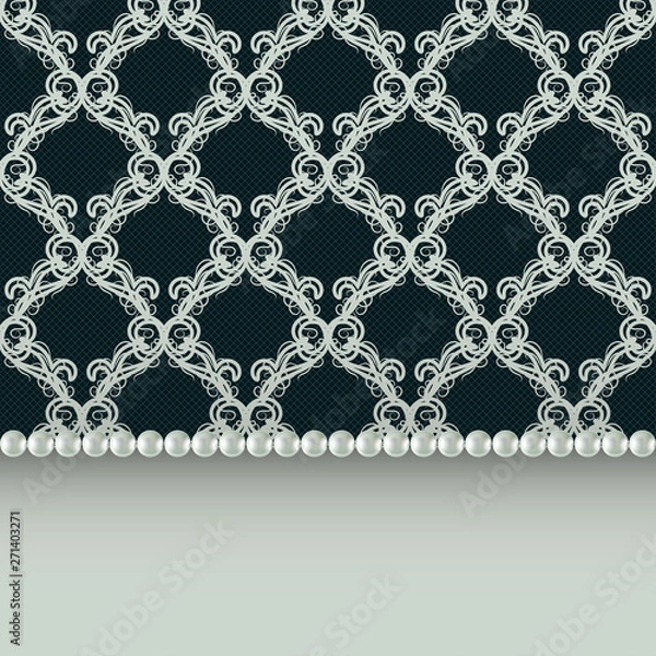 Fototapeta beautiful greeting card with delicate pattern. vector