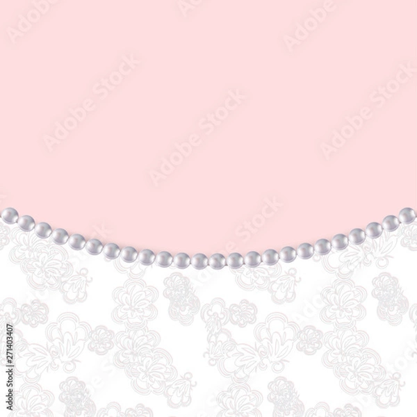 Fototapeta beautiful greeting card with delicate pattern. vector
