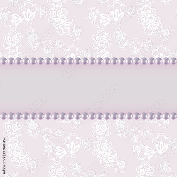 Fototapeta beautiful greeting card with delicate pattern. vector