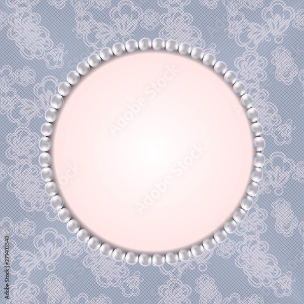 Fototapeta beautiful greeting card with delicate pattern. vector