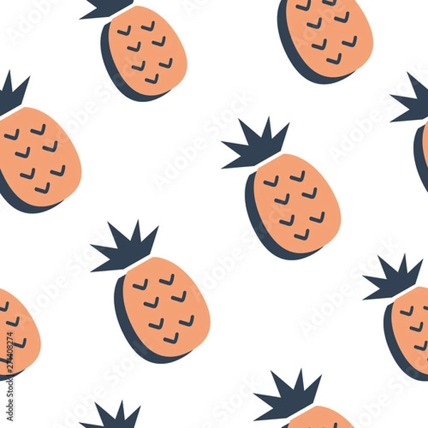 Fototapeta seamless pattern with pineapples