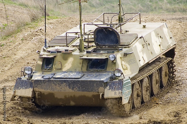Fototapeta tank in mud