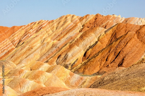Obraz Colored sandstone formations in China
