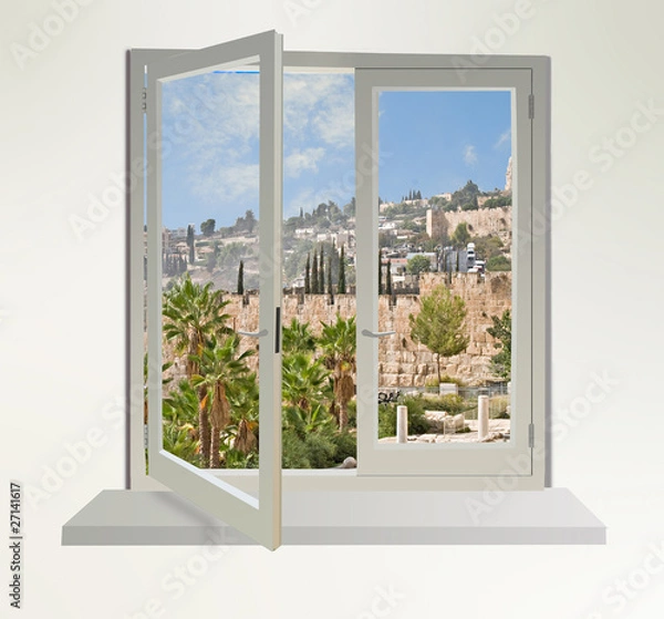 Fototapeta Jerusalem in window