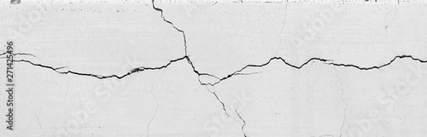 Obraz crack white wall texture