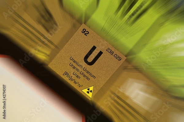 Obraz uranium, from periodic table