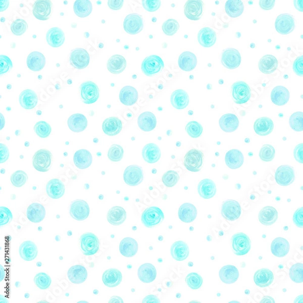 Obraz Watercolor Polka Dot Seamless Repeat Pattern