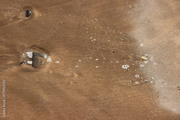 Obraz Beach Sand Closeup with Pebbles