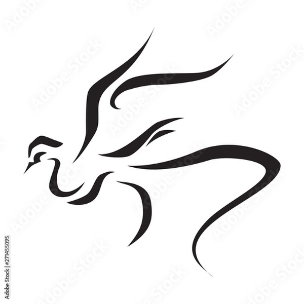 Fototapeta Simple and Elegant Abstract Bird