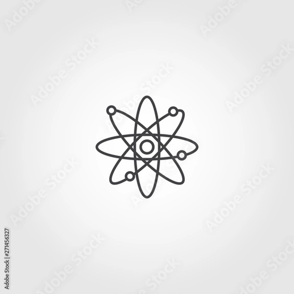 Obraz Atom vector icon. chemistry symbol