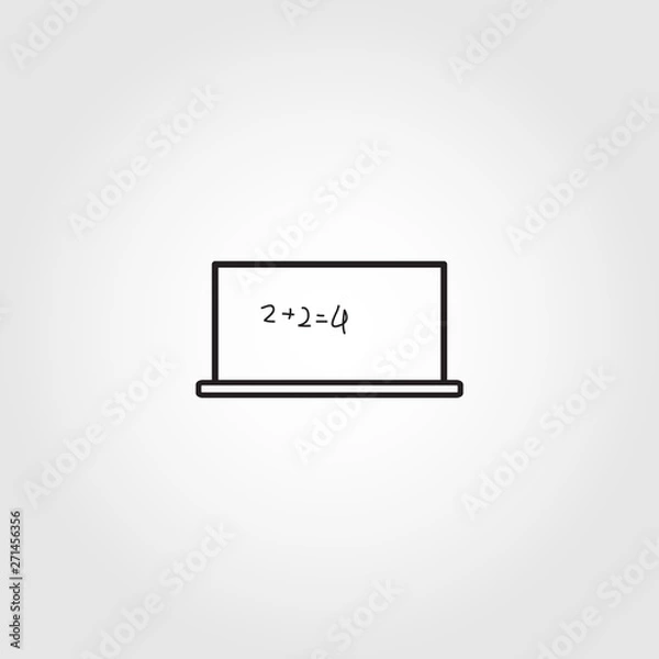 Obraz blackboard icon. Math icon