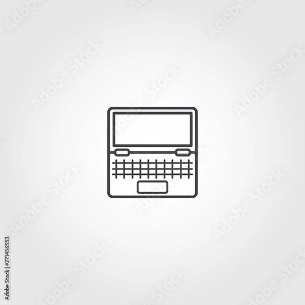 Obraz Laptop vector icon on white background
