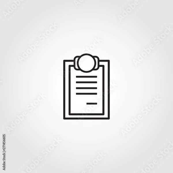 Fototapeta notepad vector icon on white background