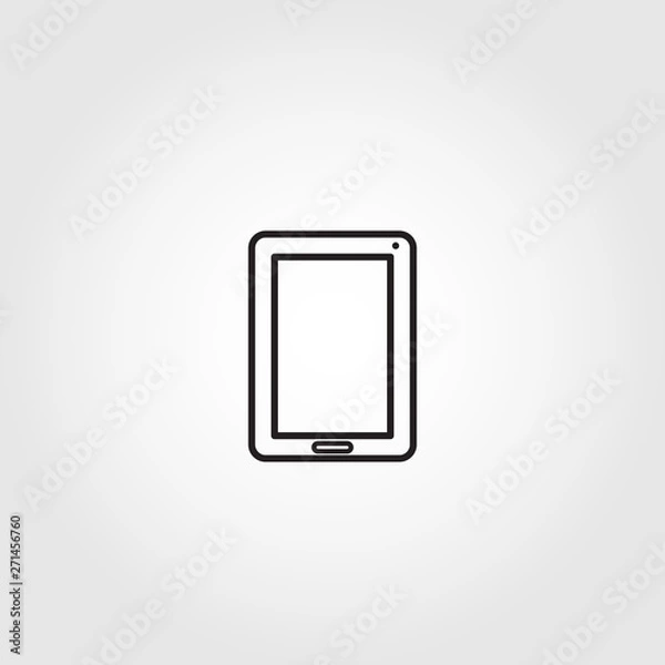 Fototapeta tablet vector icon on white background