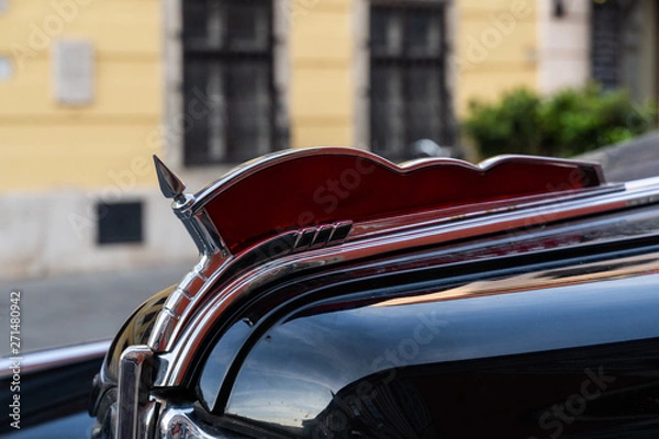 Fototapeta Close up details of vintage soviet limousine ZIS-110