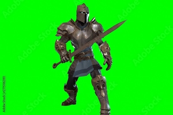 Fototapeta Fantasy character knight 3d render