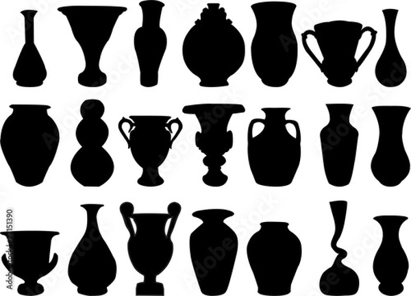 Obraz collection of vase 2 - vector