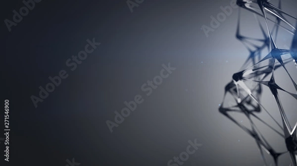 Fototapeta Glass plexus structure 3D render
