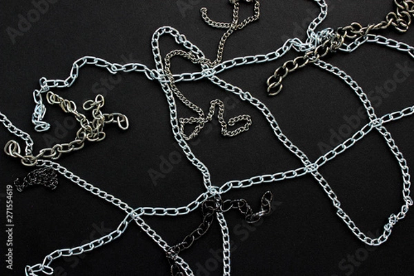 Fototapeta abstract background with different chains