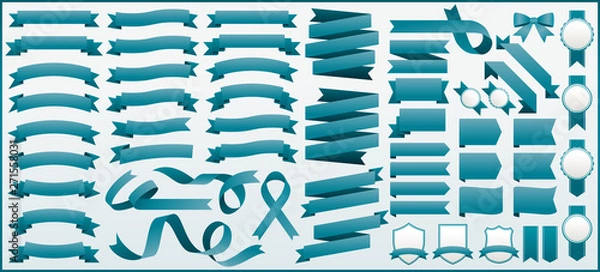 Obraz リボン素材セット 57 ribbons vector set