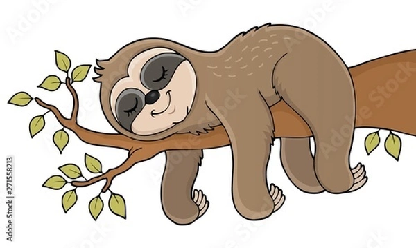 Obraz Sleeping sloth theme image 1